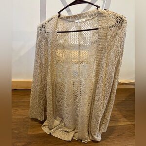 Long sleeve, lacy cardigan